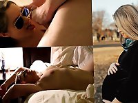 Lewd pregnant mature woman