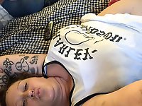 Aged damsels get undressed