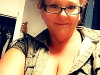 A collection of images featuring a voluptuous redhead with a curvy posterior