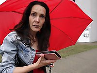 The skinny Austrian woman of a certain age, Mia Moon, goes through the casting process with a German scout.